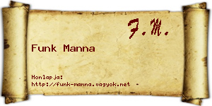 Funk Manna névjegykártya